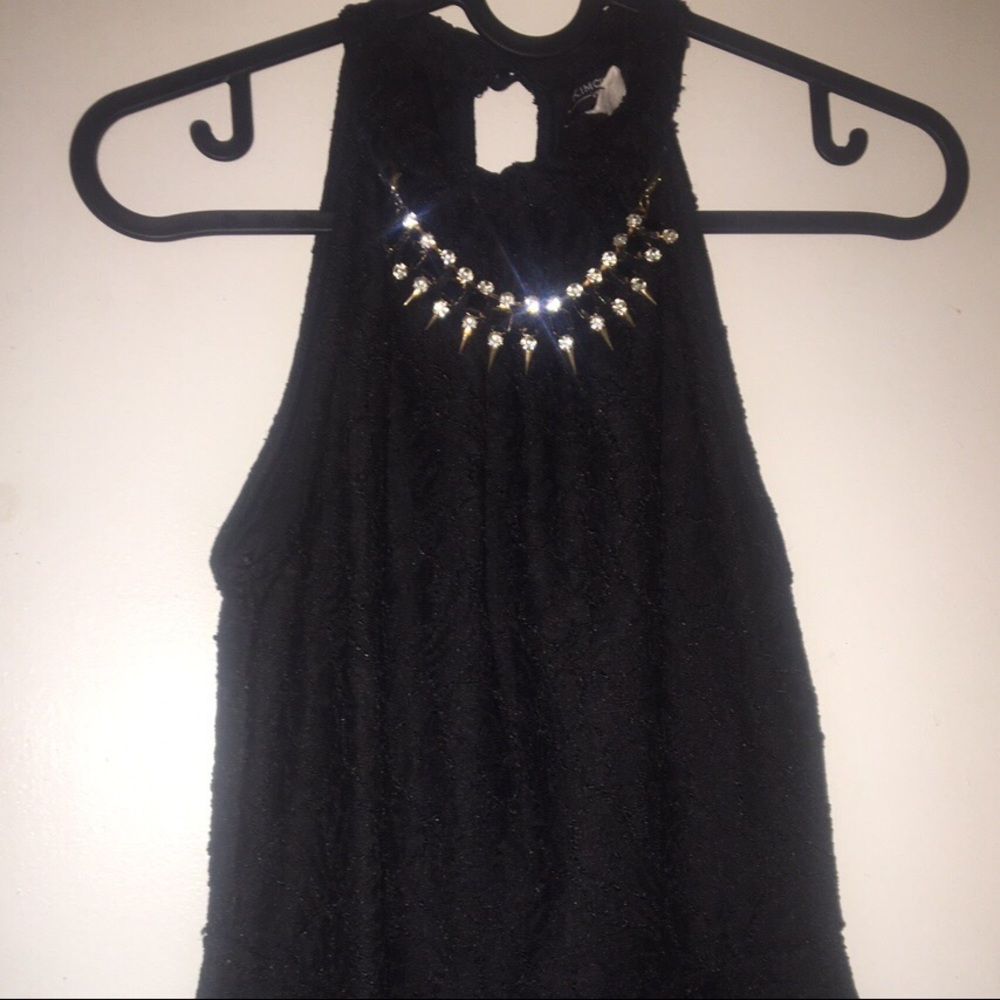black lace dress